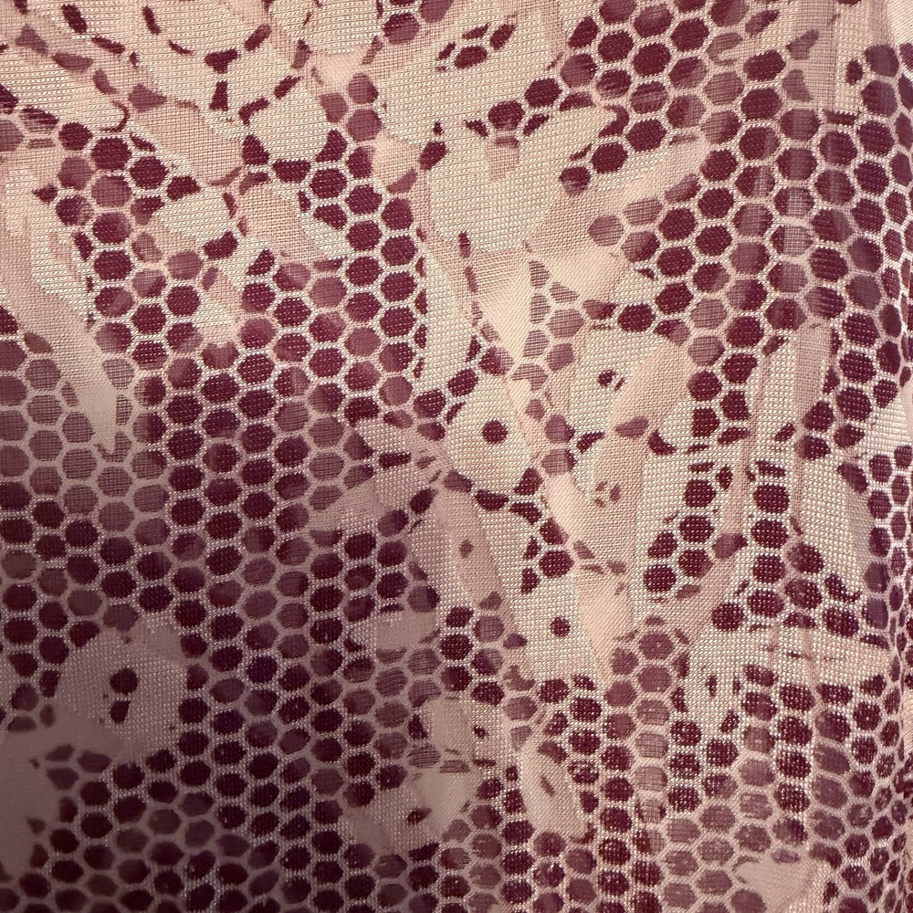 Reversible Floral scarf Burgundy/Beige Viscose Nylon Dry Clean Only - Picture 8 of 12